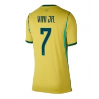 Camisa de Futebol Brasil Vinicius Junior #7 Equipamento Principal Mulheres Mundo 2026 Manga Curta